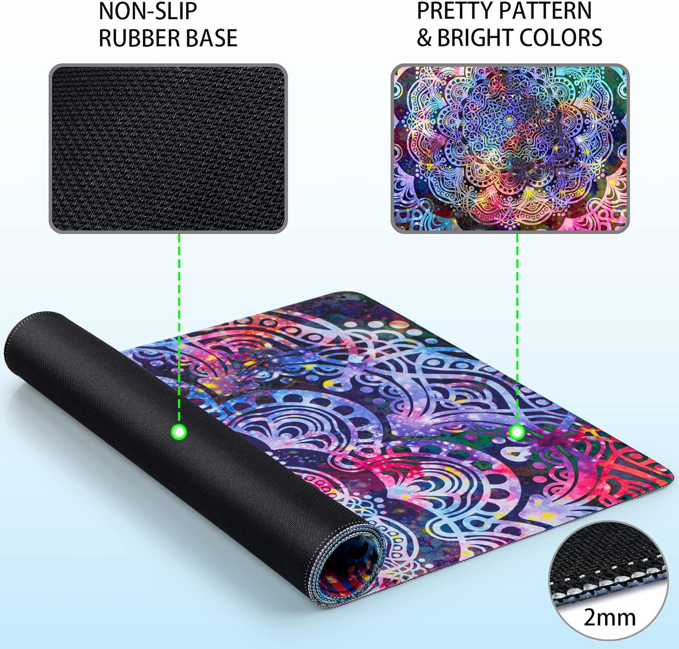 Gaming Mouse Pad,  Extended Mouse Pad 31.5X15.7Inch XXL Large Big Computer Keyboard Mouse Mat Desk Pad with Non-Slip Base and Stitched Edge for Home Office Gaming Work