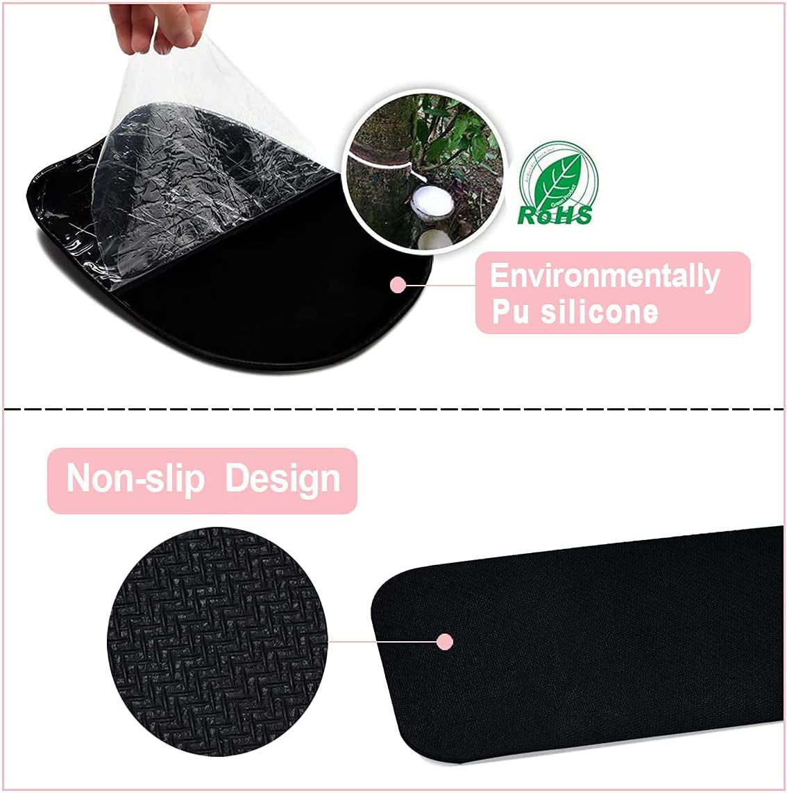 Memory Foam Set Keyboard Wrist Rest Pad & Mouse Wrist Rest Support,Ergonomic Design for Office,Home Office,Laptop,Desktop Computer,Gaming Keyboard - Pink
